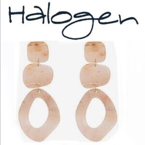 Halogen Stacked Geo Resin Drop Earrings